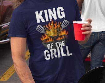 Camiseta King of the Grill: Presente engraçado para o pai que faz churrasco