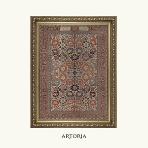 Impresión digital de alfombra islámica vintage / Arte de pared textil bohemio / Póster de tela de seda islámica antigua / Decoración del hogar con patrón gitano imprimible