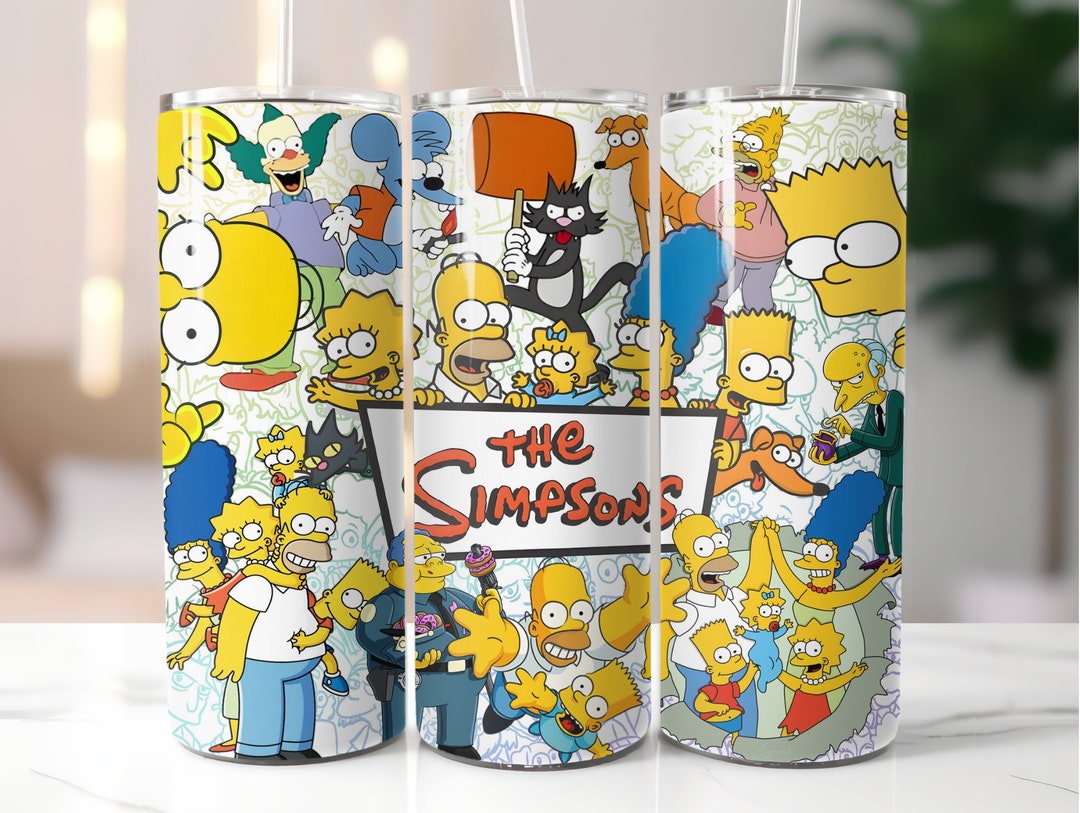 The Simpsons 20 Oz Tumbler Wrap Straight Png - Etsy Canada