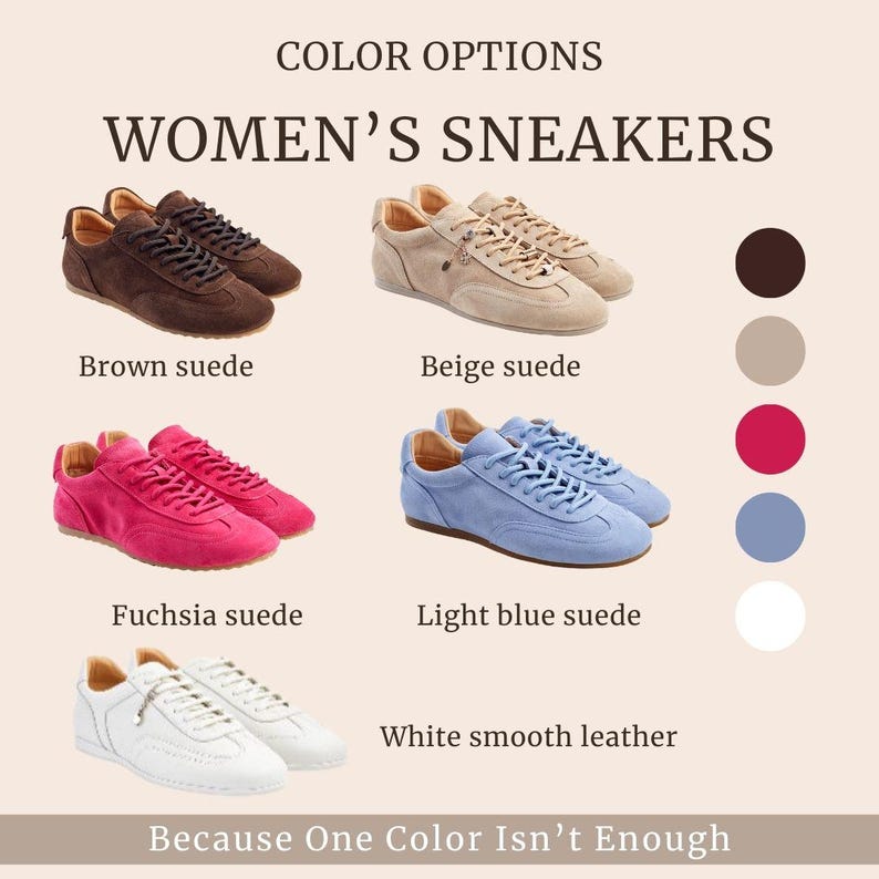 Beige Suede Sneakers, Lace-Up Sneakers, Low-Top Neutral Trainers, Comfortable Shoes image 4