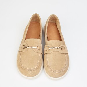 Women's Terracotta Suede Loafers, Comfort and Stylish Shoes for Daily use, Casual wardrobe, Summer Leather Moccasins, Classic Women Loafers