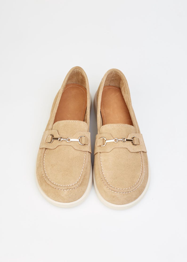 Women's Terracotta Suede Loafers, Comfort and Stylish Shoes for Daily use, Casual wardrobe, Summer Leather Moccasins, Classic Women Loafers