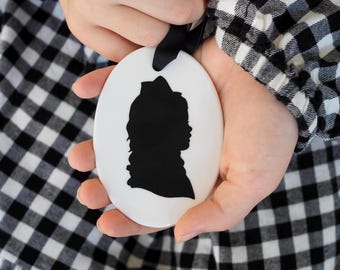 Custom Child Silhouette Christmas Ornament: Personalized Heirloom Portrait Gift