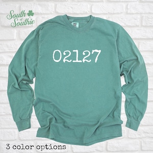 South Boston Zip Code Comfort Colors Long Sleeve T-Shirt, Southie St. Patrick's Day Shirt