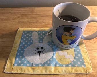 Easter Bunny Mug Rug Pair