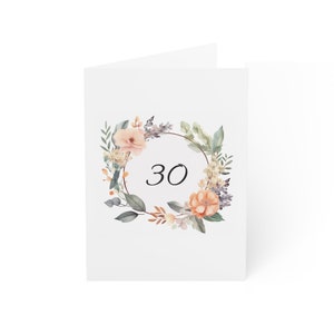 Tarjeta de cumpleaños de los 30 (1, 10, 30 y 50 unidades)