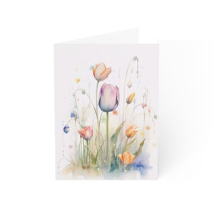 Tarjeta floral de Pascua (1, 10, 30 y 50 piezas)