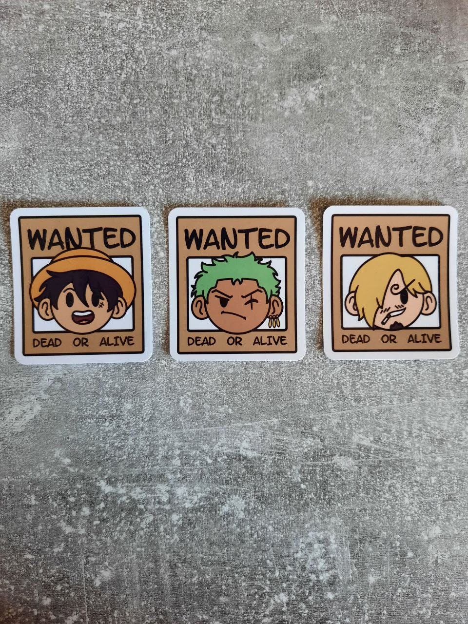 One Piece Wanted Sticker - Etsy