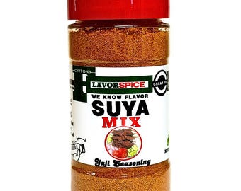 Suya Mix Spice Nigeria  8oz | Made with 100% Herbs and Spices | Suya Pepper, Suya Spice, Yaji Premium Seasoning | Grill, Rub, Steak and Cook