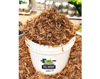 Crayfish, tasty, sweet and clean, dried whole 1 full paint bucket size 22.40oz