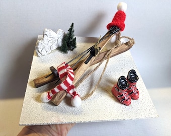 Geldgeschenk Ski Winter – Handgemachte Geschenkidee für Skiurlaub, Skifahren & Reise – Originelle Geldverpackung