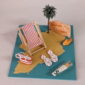 Travel voucher cash gift travel holiday voucher gift wrapping gift idea suitcase beach beach holiday island Have a nice holiday!