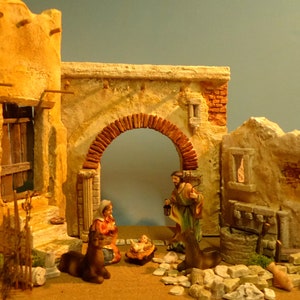Oriental nativity scene JERICHO, Christmas nativity scene, nativity scene construction, nativity scene stable