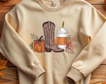 Fall Western Crewneck, Howdy Pumpkin, Fall Vibes, Thanksgiving Gift, Cowgirl Sweatshirt, Western Shirt, Western Graphic Tee, Fall Sweatshirt