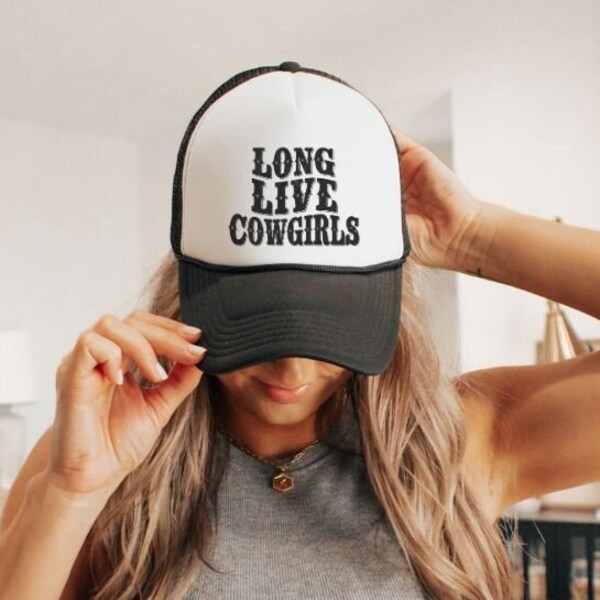 Long Live Cowgirls Trucker Hat, Western Trucker Hat, Girls Weekend, Country Music Gift, Country Theme Hat, Lake Baseball Cap, Cowgirl Hat