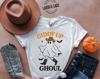 Halloween Western Shirt, Halloween Howdy Shirt, Cowgirl Geist Shirt, Howdy Boo Shirt, Cowgirl Halloween, Cowboy Geist Shirts, übergroßes T-Shirt