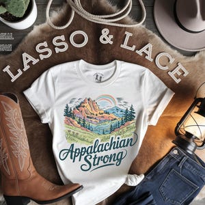 Appalachian Strong Western Graphic Tee, Hurricane Helene, Motivational Shirt, North Carolina Shirt, Tennessee Shirt, Inspirational Tee