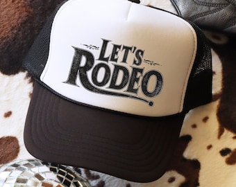 Let's Rodeo Trucker Hat, Western Trucker Hat, Girls Weekend, Country Music Gift, Country Theme Hat, Lake Hat, Cowgirl Hat, Rodeo Hat