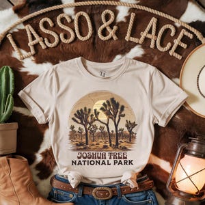 Joshua Tree Tee, Joshua Tree T-Shirt, Vintage Cowgirl T-Shirt, Cowgirl Shirt, Western Graphic Tee, California Shirt, Vintage Inspired Tshirt