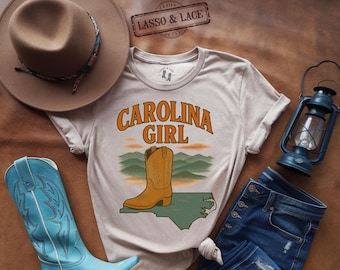 North Carolina Shirt, North Carolina Pride, Cowgirl Shirt, Western Shirt, Western Graphic Tee, Country Shirt, Old North Tee, Cowgirl Gift