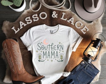 Camiseta de mamá sureña, camiseta de mamá occidental, regalos de moda para el Día de la Madre, regalos de cumpleaños para mamá, camiseta de mamá occidental, camiseta de mamá, camiseta de mamá
