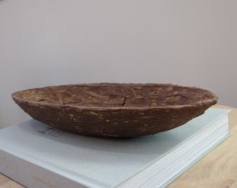 Hand finished vintage aged inspired bowl, rustic bowl, decorative bowl, wabi sabi bowl