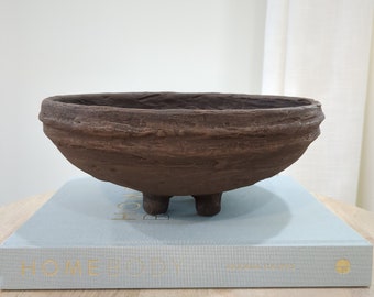 Vintage aged inspired bowl, hand finished rustic bowl, decorative bowl, wabi sabi bowl
