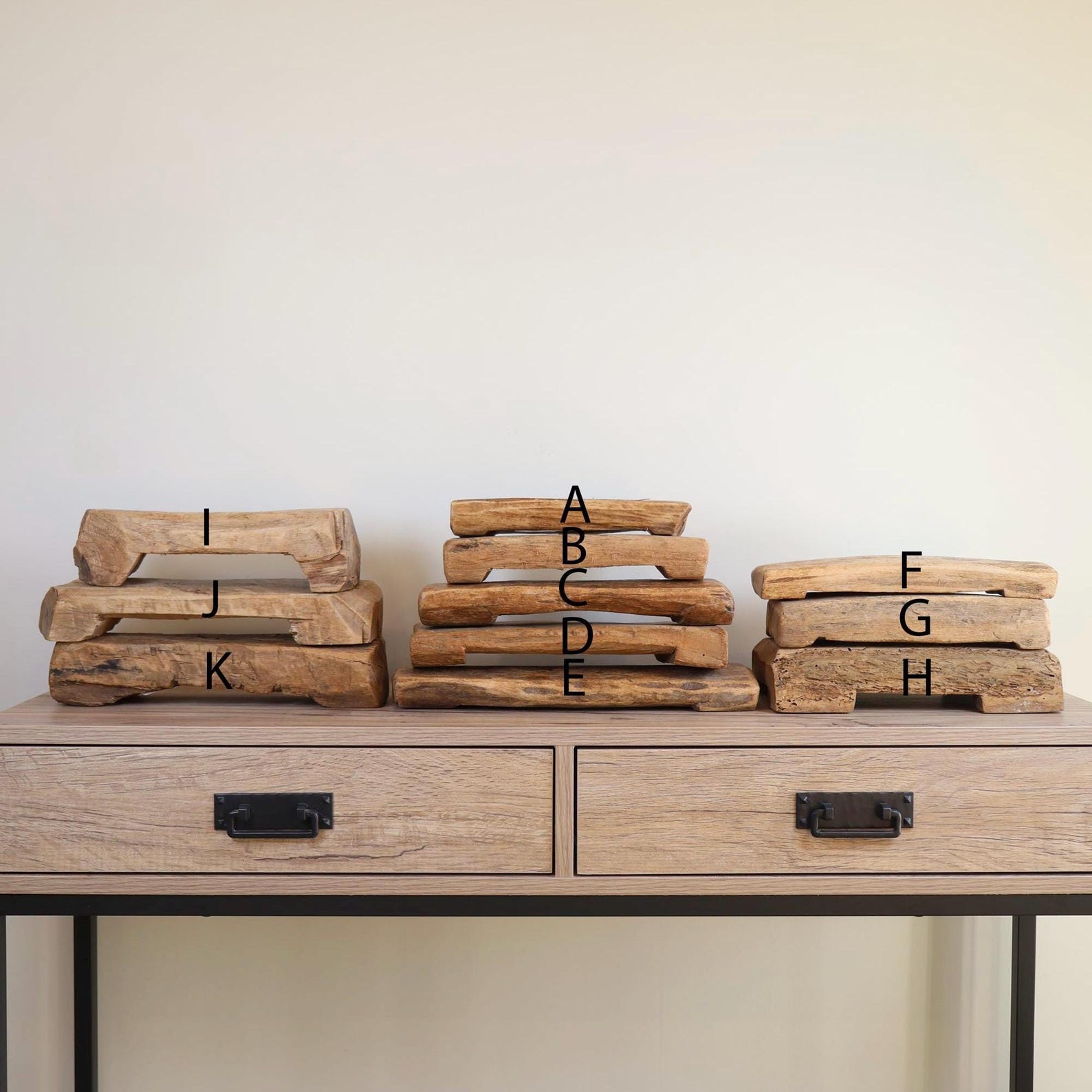 Vintage Wooden Riser Handcrafted in India | Vintage Chapati Wood Riser ...