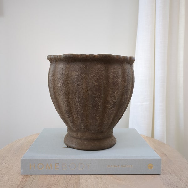 Vintage aged inspired vase, hand painted vase, aged decorative vase, artisan vase
