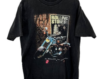 Vintage The Rolling Stones Voodoo Lounge 1994 T-shirt de concert L Harley Davidson