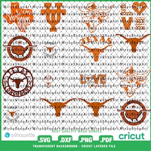 Best Bundle 48 - Texas-Longhorns-Logo  SVG, Best Layered File, Game Day, Football Team, Football Mom, Ready For Cricut, Instant Download