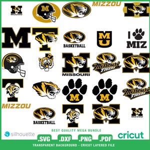 Best Bundle 30 Missouri-Tigers-Logo SVG, Best Layered File, Game Day, Football Team, Football Mom, Ready For Cricut, Instant Download image 2