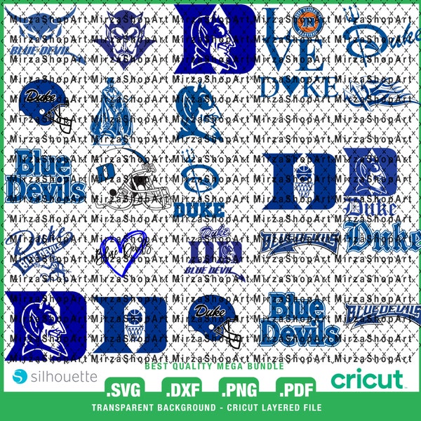 Best Bundle 16 - Duke-Bluedevil-Logo  SVG, Best Layered File, Game Day, Football Team, Football Mom, Ready For Cricut, Instant Download