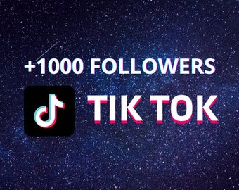 1000 abonnés TikTok (lire la description) - 1 000 abonnés TikTok - Livraison rapide - Croissance instantanée