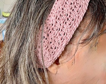 Boho Chic Headband for Women - Summer Hair Accessory, Handmade Crochet