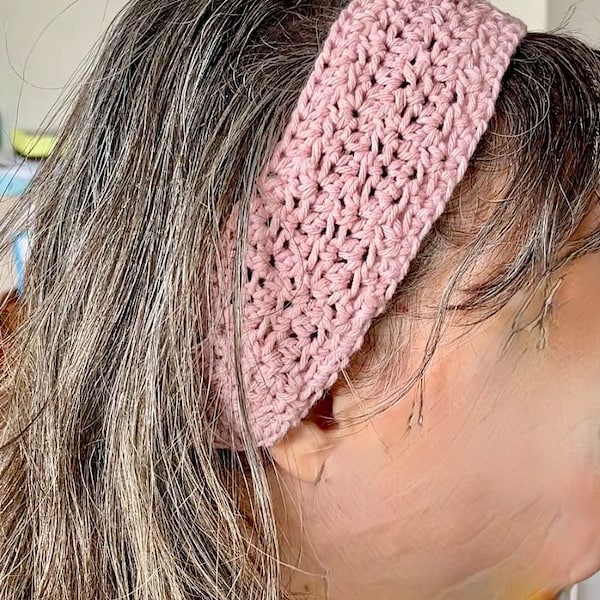 Boho Chic Headband for Women - Summer Hair Accessory, Handmade Crochet