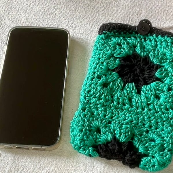 Elegant Silk Thread Phone Pouch for iPhone - Classy Pochette