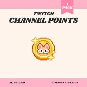 Fennec Fox Coin Channel Point para Twitch, YouTube, Discord, Kick - Emotes em Pixel Art