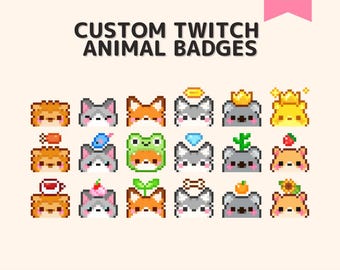 Custom Pixel Twitch Badges / Emotes | Commission for Personalized Stream Graphics