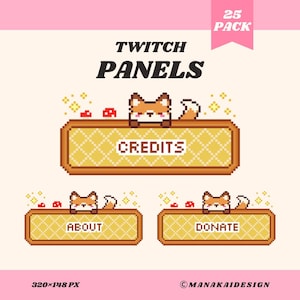 Pannelli Twitch di Fox, profilo Pixel Animal Cafe, risorse di streaming predefinite