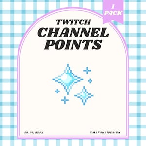 Blue Sparkle Twitch Channel Points | Pixel Bubble Star Emote