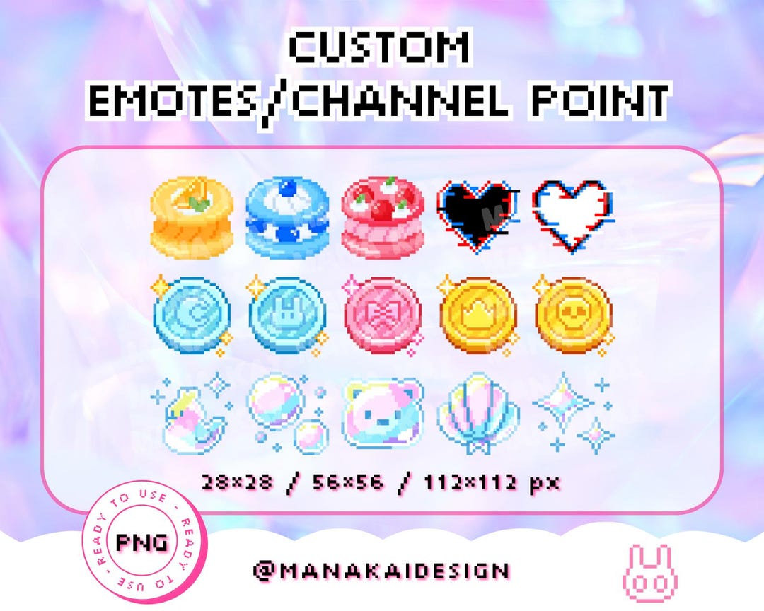 Custom Emotes or Channel Points Icon for Twitch | 8bit Pixel Style ...