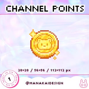 Gold Bear Coin Twitch Channel Point, Golden Animal Sparkle Coin Emote, Pixel Teddy Bear Shiny Icon for Twitch, Money Premade Streaming Asset