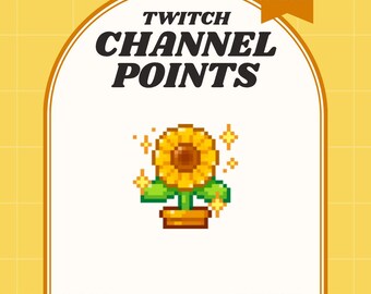 Sunflower Pixel Art Channel Point Icon for Twitch, Kick and Discord