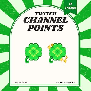 Lucky Clover Twitch Channel Points | Pixel Plant Emote