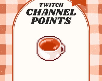 Coffee Twitch Channel Points | Pixel Cafe Emotes
