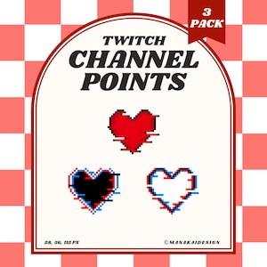 Punkty kanału Twitch Heart Glitch | Pixel Emotes