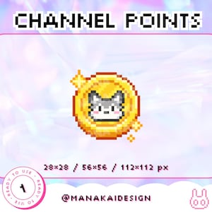 Gray Wolf Gold Coin Twitch Channel Point, Golden Sparkle Medal Emote, Pixel Animal Shiny Icon for Twitch, Money Premade Streaming Asset