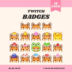 Red Panda Twitch Badges | Pixel Animal Head Sub/Bit Badges