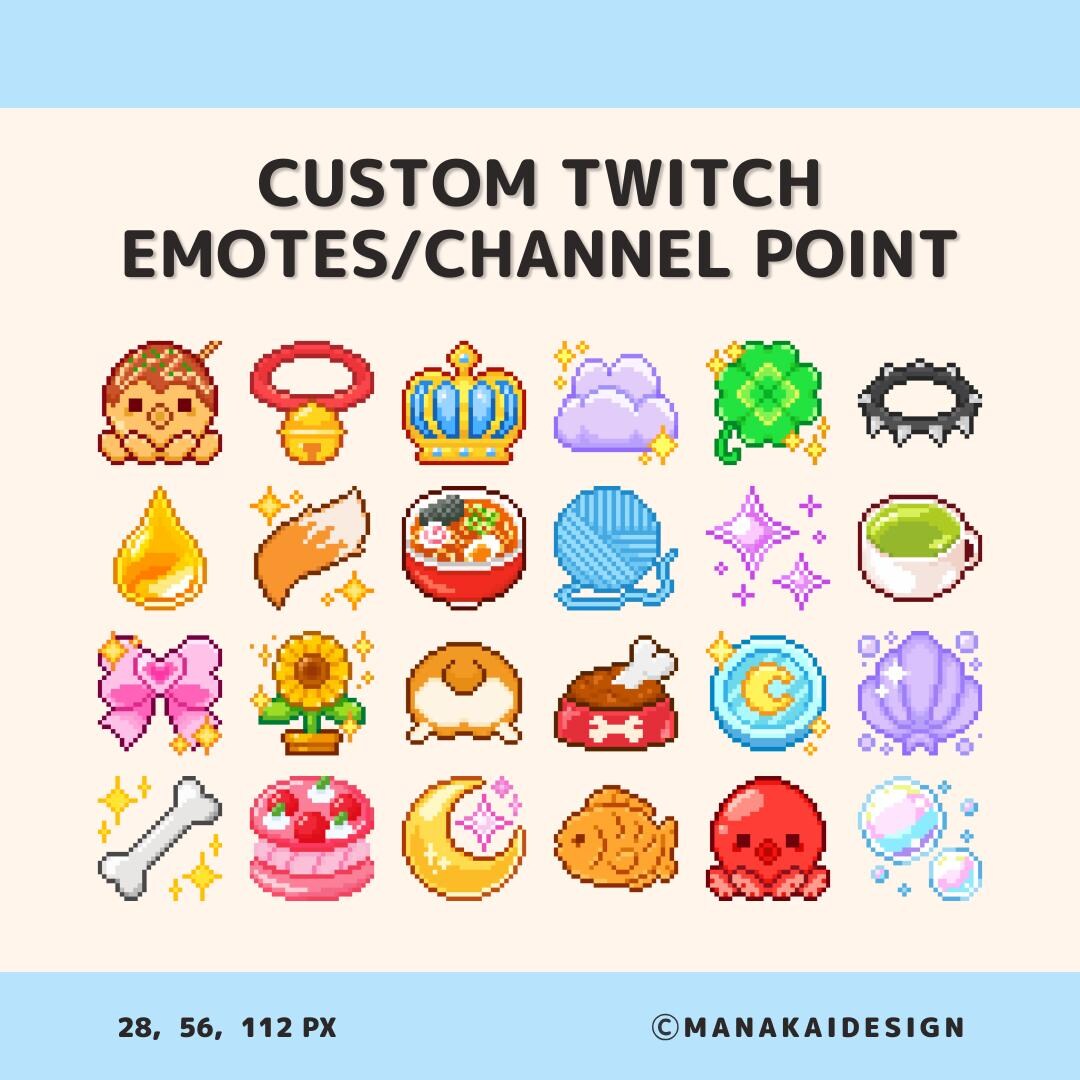 Custom Pixel Emotes, Twitch Channel Points, Commission - Etsy Australia